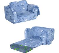 MeMoreCool Canapé pliable 2 en 1 pour enfant - Fauteuil avec fonction de couchage - Mini canapé pour coin douillet chambre d'enfant - Canapé de jeu pour filles et garçons - Univers lumineux