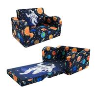 MeMoreCool Canapé pour enfant, canapé enfant pliant, canapé enfant 3-en-1 avec fonction lit, canapé de jeu Fancy, un terrain de jeu intérieur passionnant pour la chambre d'enfant, astronaute de