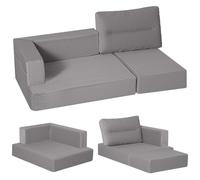 MeMoreCool Canapé pour enfant en velours côtelé, canapé de jeu modulaire | Mousse haute densité, housse en velours côtelé doux avec coussin, flexible pour s'asseoir, lire, jouer et se détendre dans la