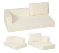 MeMoreCool Canapé pour enfant en velours côtelé, canapé de jeu modulaire | Mousse haute densité, housse en velours côtelé doux avec coussin, flexible pour s'asseoir, lire, jouer et se détendre dans la