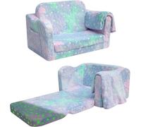 MeMoreCool Canapé pour enfant, pliable, 2 en 1, fauteuil pour enfant, avec fonction de sommeil, mini canapé pour coin douillet, chambre d'enfant, canapé de jeu, pour filles et garçons, étoiles