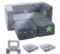 MeMoreCool Canapé pour Enfants Brillant dans Le Noir, Pliable pour Chambre à Coucher, Meuble Chambre Enfant, Chauffeuse 1 Place, Mini Convertible Modulaire pour Salle de Jeux