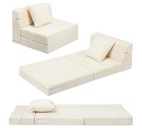 MeMoreCool Canapé pour Enfants, Fauteuil Convertible & Matelas au Sol pour Enfants, Matelas Pliable pour Enfant, Canapé Modulaire pour Salle de Jeux, Chauffeuse 1 Place, Brillant dans Le Noir