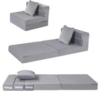 MeMoreCool Glow Canapé de jeu, pour enfant, pliable, lit de sol, pour salle de jeux, gris