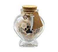 Memorial Bottle For Pet Hair, Heart Shaped Glass Keepsake Storage Bottle, Decorative Dog Cat Memory Organizer For Shelf Desk Apartment School Commuting Boyfriend Girlfriend Friends Giift Use