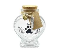 Memorial Bottle for Pet Hair - Remembrance Jar, Keepsake Urn Flask Loss Condolence | Vial Memory Preservation Organizer Ashes Collector Glass Container Shelf Desk Apartment School for Girlfriend