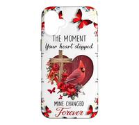 Memorial Cardinal Le Moment où Ton cœur s'est arrêté pour Toujours Coque pour iPhone 16 Plus