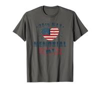 Memorial Day 25 mai Cœur Drapeau Hommage T-Shirt