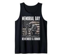 Memorial Day Remember and Honor Patriotic US Flag Débardeur