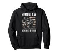 Memorial Day Remember and Honor Patriotic US Flag Sweat à Capuche