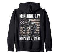 Memorial Day Remember and Honor Patriotic US Flag Sweat à Capuche