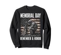 Memorial Day Remember and Honor Patriotic US Flag Sweatshirt