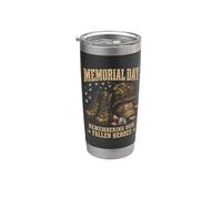 Memorial Day Remember Our Fallen Heroes Patriotic Gobelet isotherme en acier inoxydable double paroi