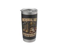 Memorial Day Remember Our Fallen Heroes Patriotic Gobelet isotherme en acier inoxydable double paroi