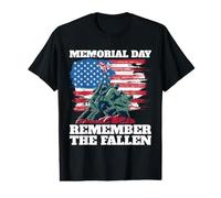Memorial Day Remember The Fallen Drapeau USA T-Shirt Graphique avec Valeur