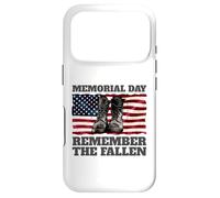 Memorial Day Remember The Fallen USA Flag Soldats Boots Coque pour iPhone 17 Pro