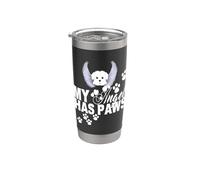 Memorial de condoléances pour chien maltais Mama My Angel Has Paws Gobelet isotherme en acier inoxydable double paroi