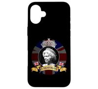 Mémorial de la Reine Elizabeth II Union Jack RIP UK Royalist Coque pour iPhone 16 Plus