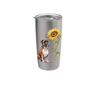 Mémorial du d'amour chien de boxeur Gobelet isotherme en acier inoxydable double paroi
