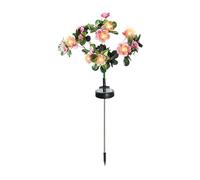 Memorial Garden Lights, Ultra-Realistic Artificial Petal Solar Powered Garden Stakes, IP65 Weatherproof Cemetery And Burial Ground Decoration, Automatic LED Outdoor Landscape Lighting