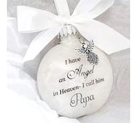 Memorial Home Decor Boules de Noël Ange Ornement Suspendu Signe Pendentif pour Décorations-14-Papa,8cm