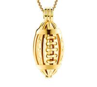 memorial jewelry Collier médaillon de crémation de rugby pour les cendres de vos êtres chers en acier inoxydable - Bijou urne funéraire souvenir pour femmes et hommes - Collier tendance
