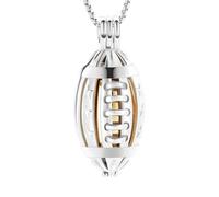 memorial jewelry Collier médaillon de crémation de rugby pour les cendres de vos êtres chers en acier inoxydable - Bijou urne funéraire souvenir pour femmes et hommes - Collier tendance