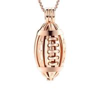 memorial jewelry Collier médaillon de crémation de rugby pour les cendres de vos êtres chers en acier inoxydable - Bijou urne funéraire souvenir pour femmes et hommes - Collier tendance