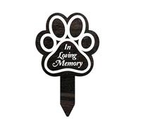 Memorial Pet Grave Markers, Elegant Garden Cemetery Yard Decorations, Loss Sympathy Plaques Dog Claw Design Decor for Pets Remembrance
