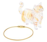 Memorial Pet Lover Organiseur de cheveux en forme de chaton pour ranger les poils perdus Boîte commémorative en acrylique