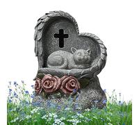 Memorial Stones for Pets, Pet Grave Stone, Dog Headstones , Solar Powered Memorial Sign, Memorial Stones Solar Powered Pet Memorial Sign with Customizable Designs for Garden Decor And for Pets