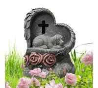 Memorial Stones for Pets, Pet Grave Stone, Dog Headstones , Solar Powered Memorial Sign, Memorial Stones Solar Powered Pet Memorial Sign with Customizable Designs for Garden Decor and for Pets