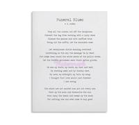 Memorial Wall-Art Funeral Blues Poem Quote Typography Canvas Print for Bedroom Living Room Quiet Corner Decor