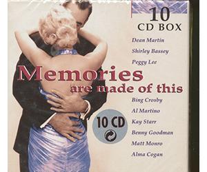 MEMORIES ARE MADE OF THIS - VARIOUS CD EUROPEAN DISKY 1999 200 TRACK 10CD COMPILATION BOX SET FEATURING DEAN MARTIN, SHIRLEY BASSEY, PEGGY LEE AND MANY MORE (DB856362)