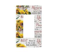 Memories Cache-plaque murale en polycarbonate thermoplastique thermoplastique, motif tournesol, colibri, 1 gang sans vis, taille standard, 11,7 x 7,1 cm
