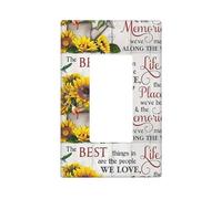 Memories Cache-plaque murale en polycarbonate thermoplastique thermoplastique, motif tournesol, colibri, taille standard 11,2 x 6,9 cm