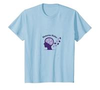 Memories Matter: Puzzle Cerveau de Sensibilisation à la maladie d'Alzheimer T-Shirt, Enfant, Bleu Céleste, 2 Ans