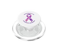 Memories Matter Ruban de Sensibilisation à la maladie d'Alzheimer Motif Floral Violet PopSockets PopGrip pour MagSafe