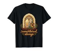 mémorisé, Toujours Retro Mourning Nostalg Vintage Home T-Shirt Graphique avec Valeur, Homme, Noir, S