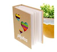 Memory Album Book, Keepsake Photo Holder, Soft Cover Memories Display Book, Sturdy Paper Memory Binder, Cute Footprint Style Album, Family Shelf Display Use 16.5x12.5x5cm/6.5x4.92x1.97 Inches