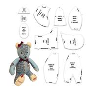 Memory Bear - Modèle en peluche - Forme Tracing - de conception d'artisanat - Ensemble de projet en tissu - Collection créative d'ours souvenirs - Cadeau personnalisé