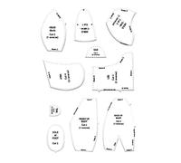 Memory Bear Patterns For Sewing - 10pcs Fabric Template Ruler Set, Pattern Cutting Tools, DIY Bear Design Kit, Sewing Pattern Accessories | Creative Keepsake Making For Beginners, Tailors, Family Proj