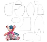 Memory Bear Sewing Pattern Memory Bear Template 10PCS/Set DIY Reusable 15x13inch Memory Bear Patterns Portable Washable Memory Bear Patterns for Sewing Quilting Art Craft