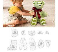 Memory Bear Template Ruler Set, 10 Pieces Acrylic Sewing Pattern Templates for DIY Doll Making and Quilting Projects Crafting Enthusiasts Premium Quality (Large (15 inch))