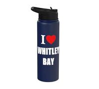 Memory. Born and Bred Souvenir de Whitley Bay Stainless Steel Insulated Water Bottle