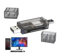 Memory Card Reader - for Computer 5Gbps, Plug-Play, Transparent Mech Style