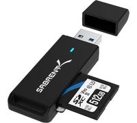 Memory Card Reader, SD/Micro SD to USB 3.2 Dual Slot Adapter for MMC, TF, SDXC, SDHC, Micro SDHC, Micro SDXC, UHS-I, 5Gbps Fast Transfer, Simultaneous Access to 2 Cards (CR-T2MS)