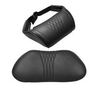 Memory Foam Car Neck Pillow - Ergonomic PU Headrest And Lumbar | Support Cushion Set For Long Drives | Universal Car Seat Neck And Back Support For Most Cars, SUVs And Travel