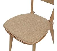 Memory Foam Chair Cushions Set of 2 - Non-Slip Outdoor Seat Pads 43 x 41 cm with Removable Covers And Ties - Comfortable Garden Chair Cushions for Home Decor