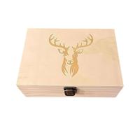 Memory Keepsake Box, Wooden Hunting Case, Protective Storage with Lock, Outdoor Travel with Compact Design, Gift Organizer, 7.48x5.35x2.95 Inches Memorial Collection for Family Home Use